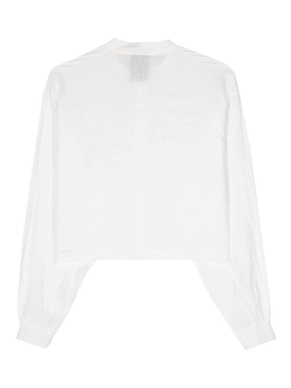 Thom Krom linen cropped shirt - Wit