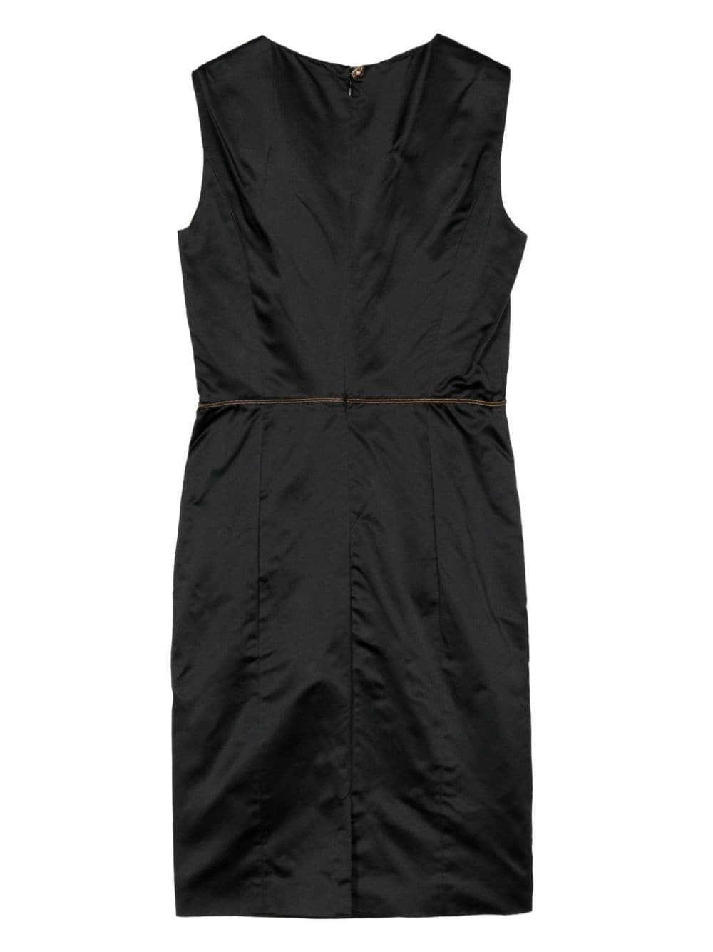 CHANEL Pre-Owned 2000s draped silk dress - Zwart