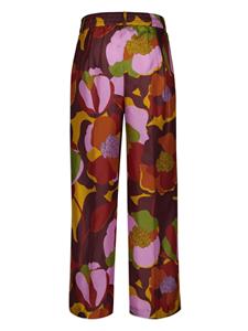 PAULA floral-print silk pants - Bruin