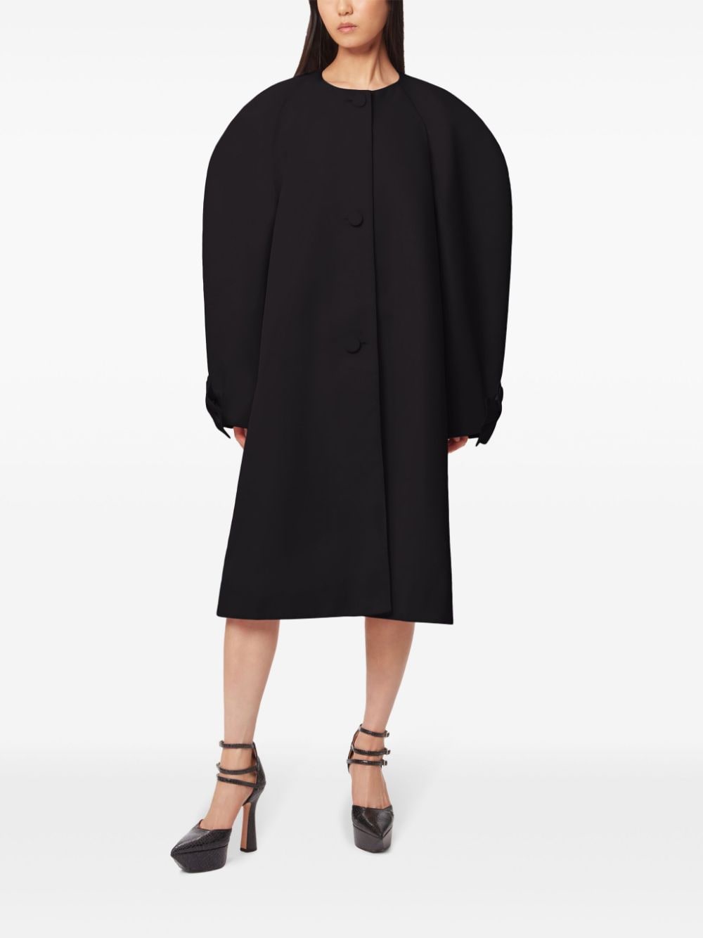 Nina Ricci Opera oversize coat - Zwart