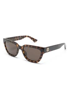 Gucci Eyewear Zonnebril met vlindermontuur - Bruin
