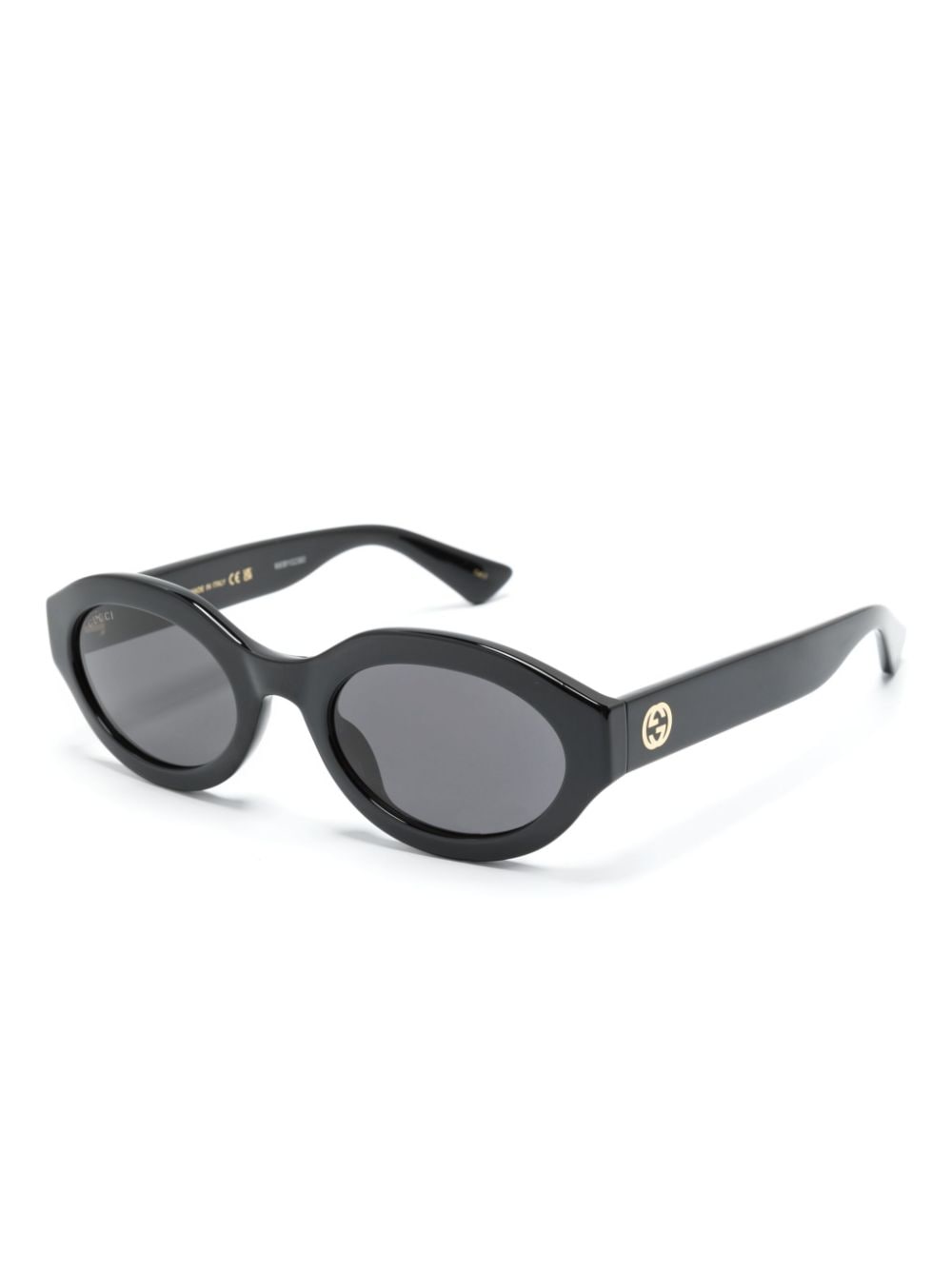 Gucci Eyewear Zonnebril met ovalen montuur - Zwart