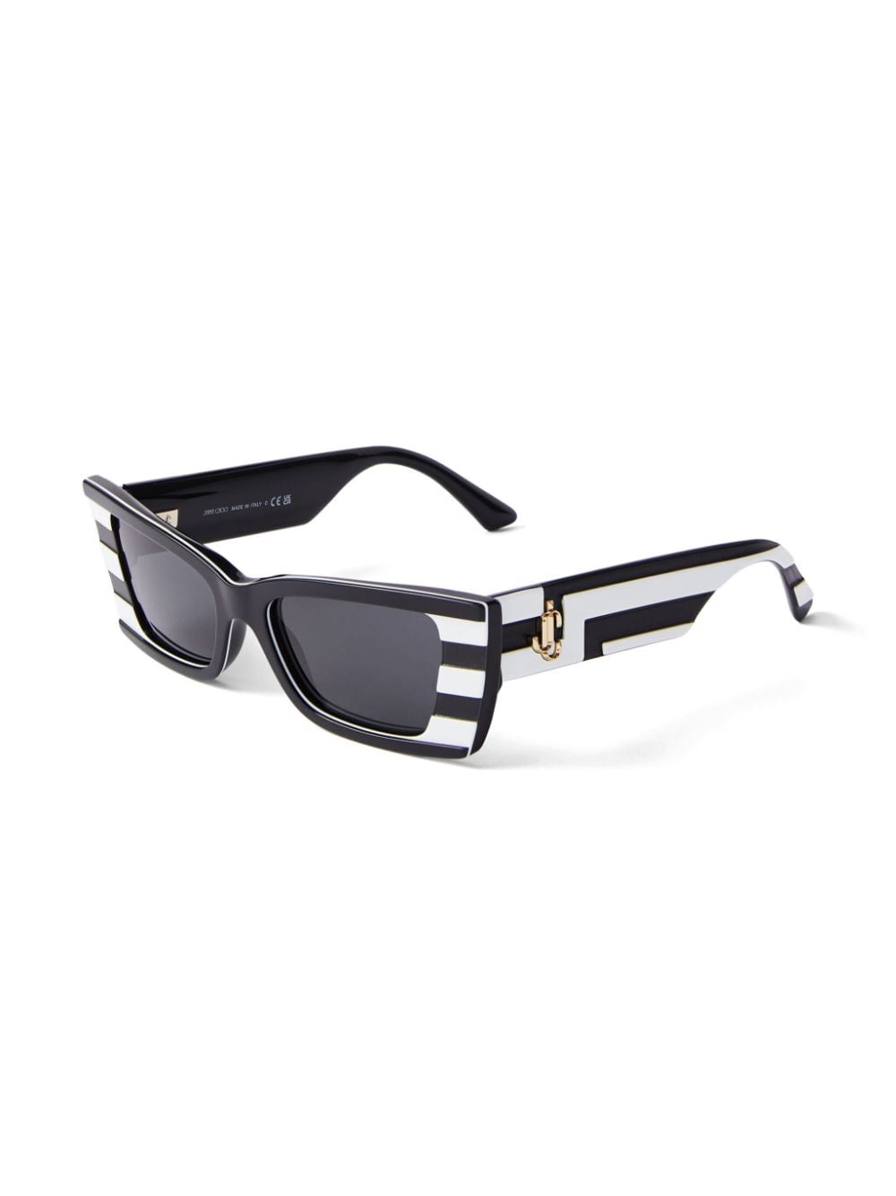 Jimmy Choo Eyewear striped cat-eye sunglasses - Zwart