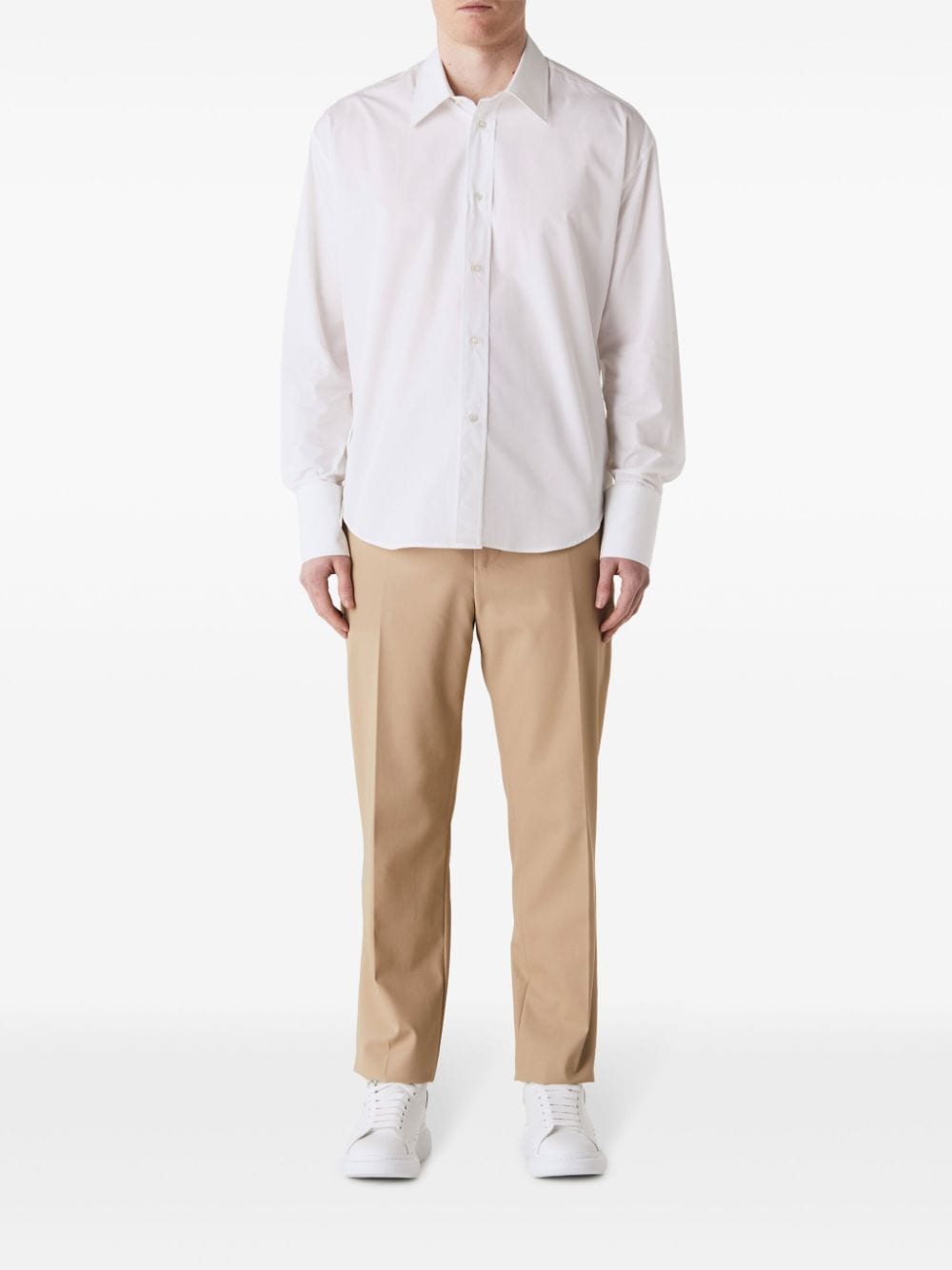 Alexander McQueen long-sleeve cotton shirt - Wit