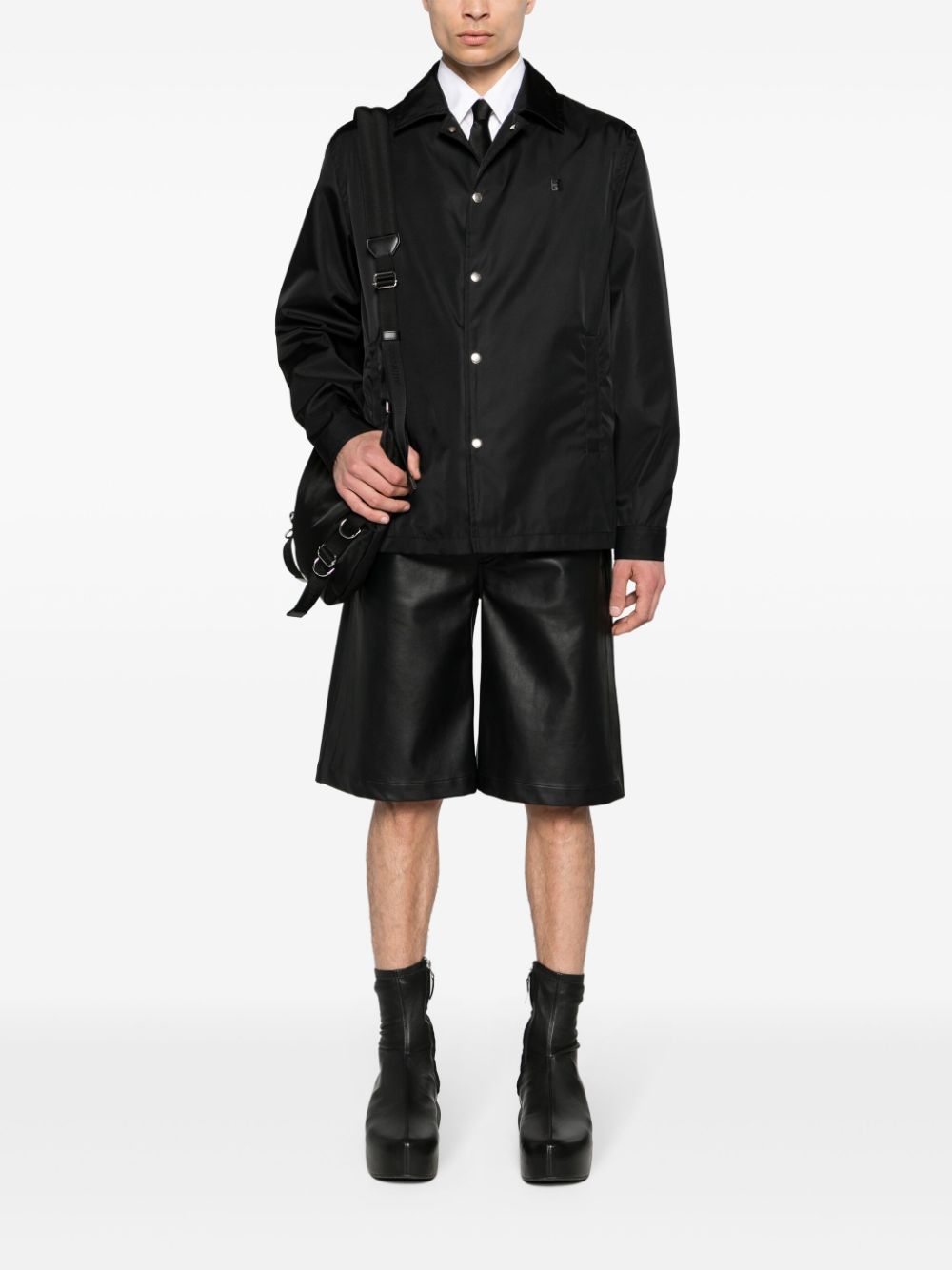 Givenchy Jersey overhemd met logoplakkaat - Zwart