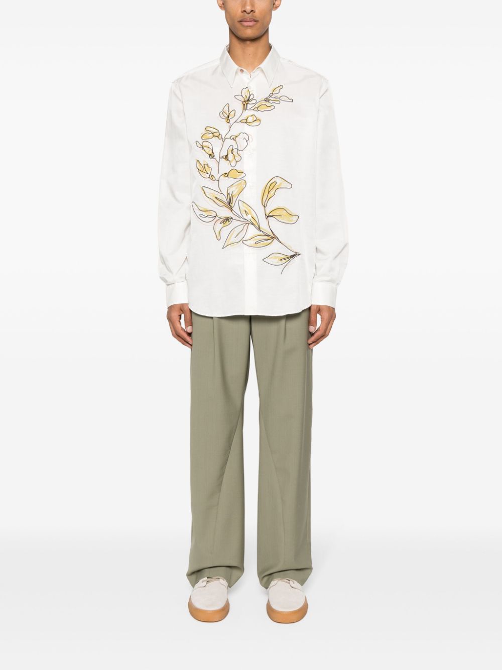 Paul Smith Overhemd met borduurwerk - Wit