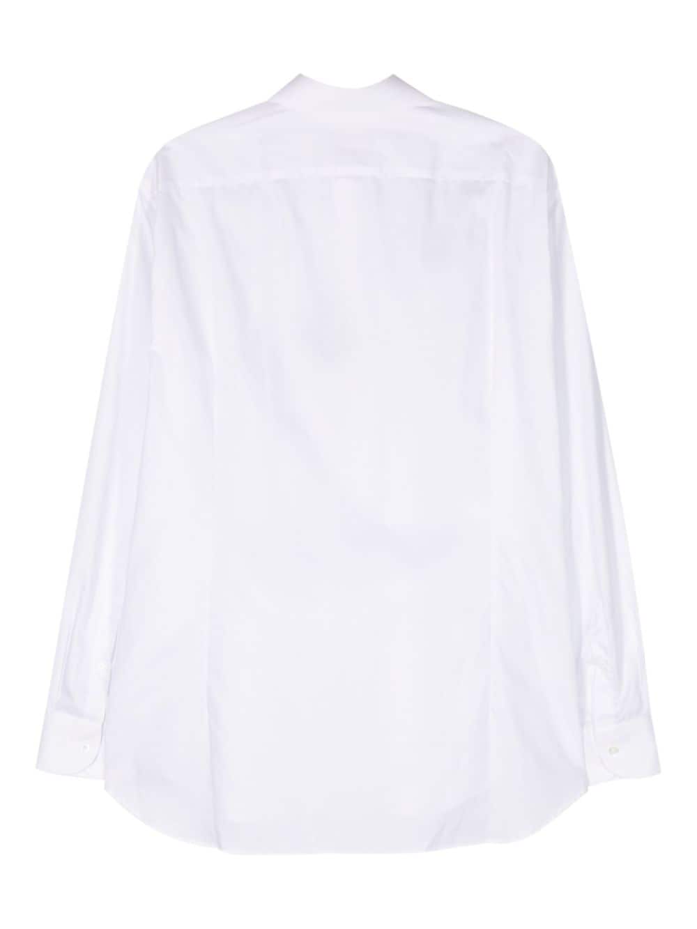 Corneliani Semi-doorzichtig katoenen overhemd - Wit