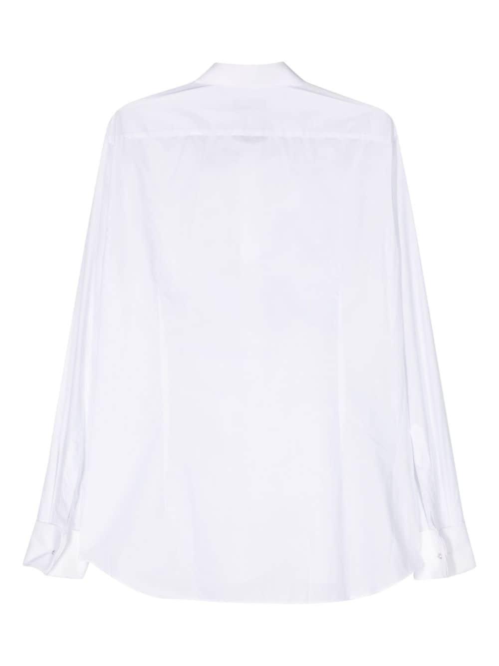 Corneliani Semi-doorzichtig katoenen overhemd - Wit