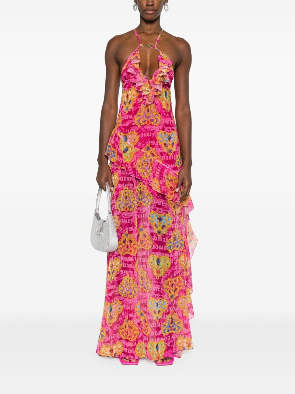 Versace Jeans Couture Maxi-jurk met print - Roze