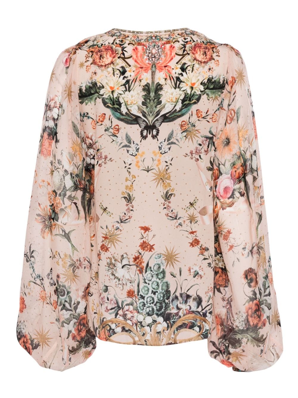 Camilla Rose Garden Revolution silk blouse - Roze