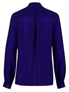 Zeus+Dione jacquard long-sleeve blouse - Blauw