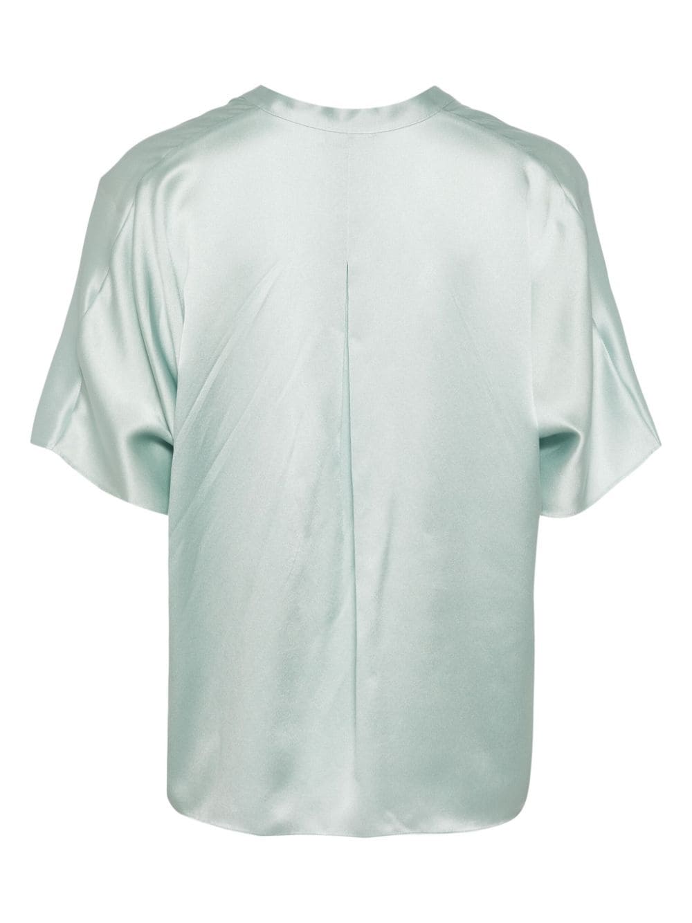 Vince short-sleeve silk blouse - Blauw