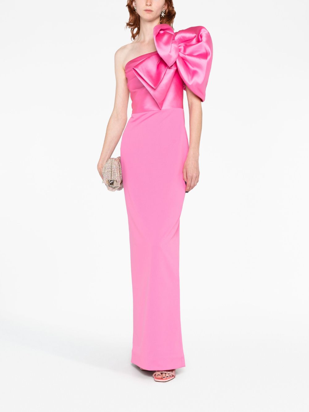 Solace London Asymmetrische maxi-jurk - Roze