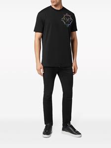 Philipp Plein T-shirt met logopatch - Zwart