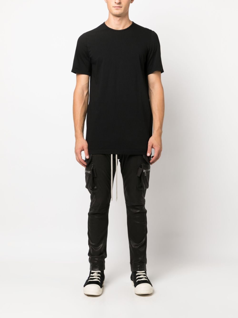 Rick Owens DRKSHDW T-shirt met zijband - Zwart