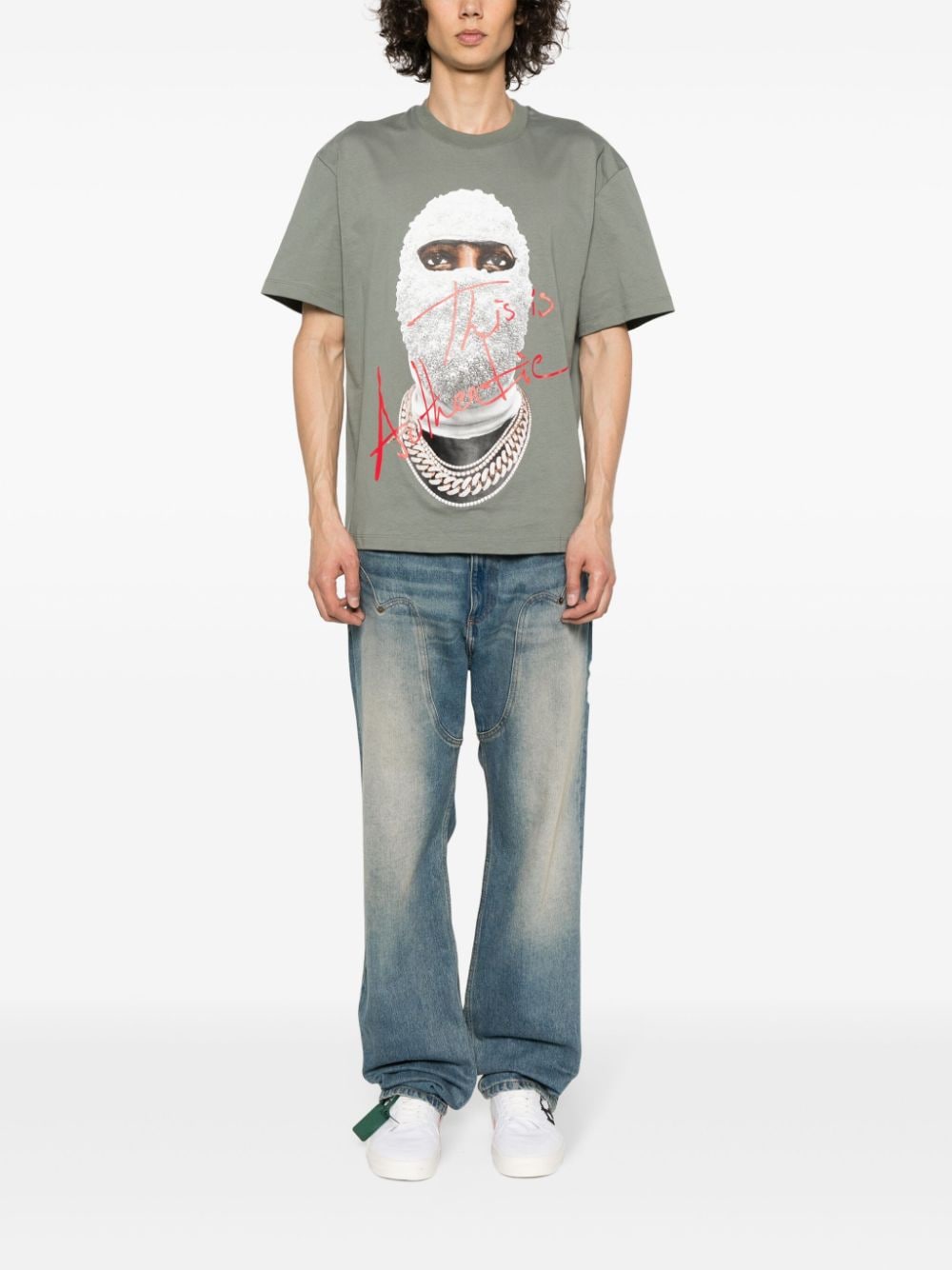 Ih Nom Uh Nit Mask-print cotton T-shirt - Groen