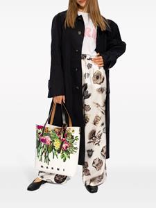 Marni floral-print straight-trousers - Wit