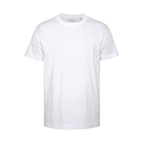 Gant T-shirt REG MED TONAL SHIELD SS TSHIRT met logoborduursel op borsthoogte