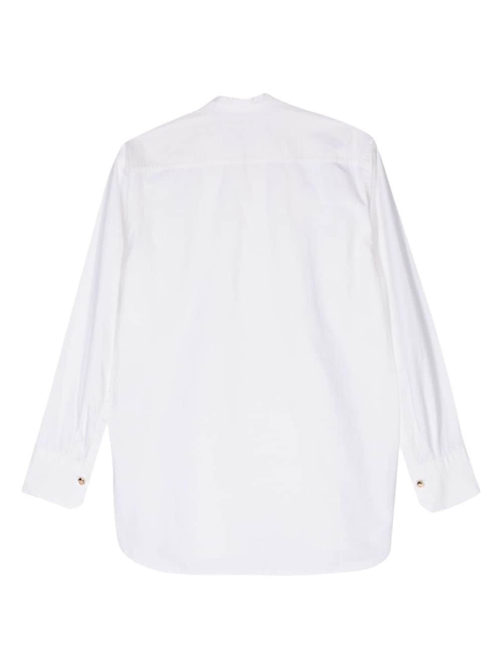 Victoria Beckham Twill blouse met bandkraag - Wit