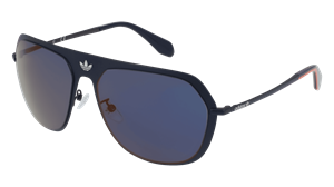 Marcolin Deutschland Adidas Originals OR0037 Herren-Sonnenbrille Vollrand Eckig Metall-Gestell, blau