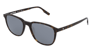 Kering Eyewear Montblanc MB0149S Herren-Sonnenbrille Vollrand Oval Kunststoff-Gestell, Havanna