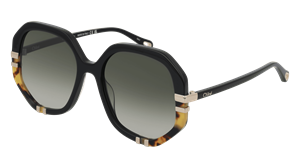 CHLOE CH0105S Vrouwen Zonnebril, Gold black havana