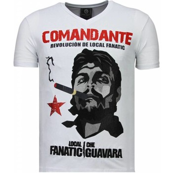Local Fanatic T-shirt Korte Mouw  Che Guevara Comandante Rhinestone
