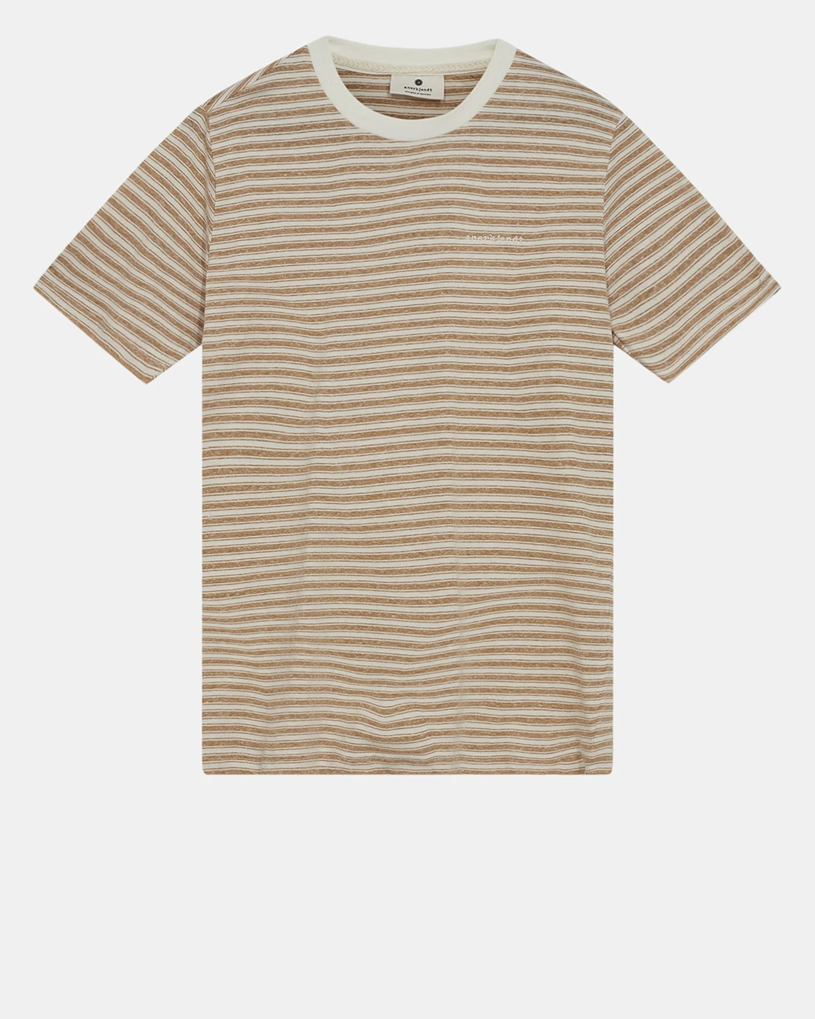 Anerkjendt Akrod s/s cot/linen stripe tee 901538 incense