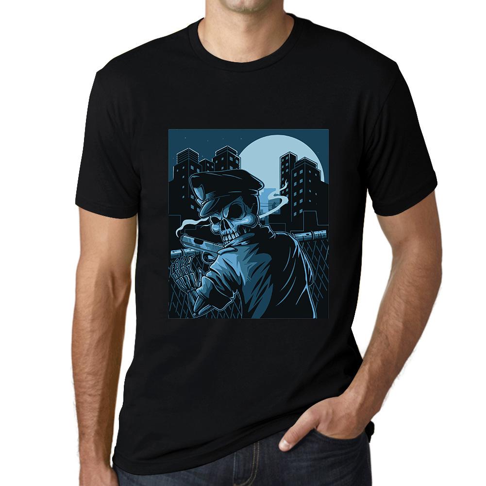 Ultrabasic Graphic Men's T-Shirt - Dead Officer in the City - Zombie Skull Shirt
