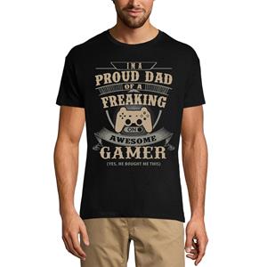 Ultrabasic Heren T-shirt Ik ben trotse papa Awesome Gamer - Cadeau voor vaders - Gaming