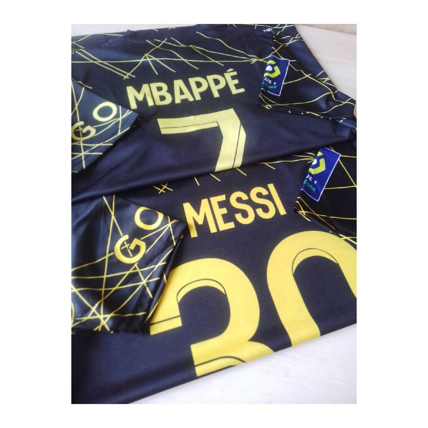 Palmiye istanbul Psg Spider Pattern Alternative Messi And Mbappe Jerseys Set Of Two