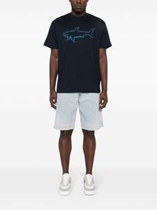 Paul & Shark T-shirt met logoprint - Blauw