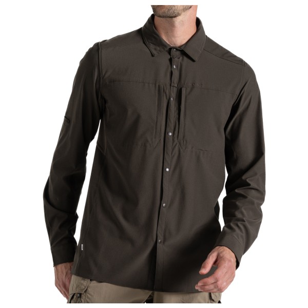 Craghoppers  Nosilife Pro Langarm Hemd V - Overhemd, zwart