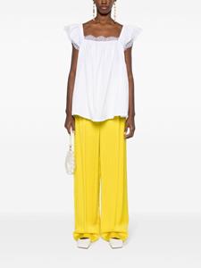 Giambattista Valli lace-trim poplin blouse - Wit