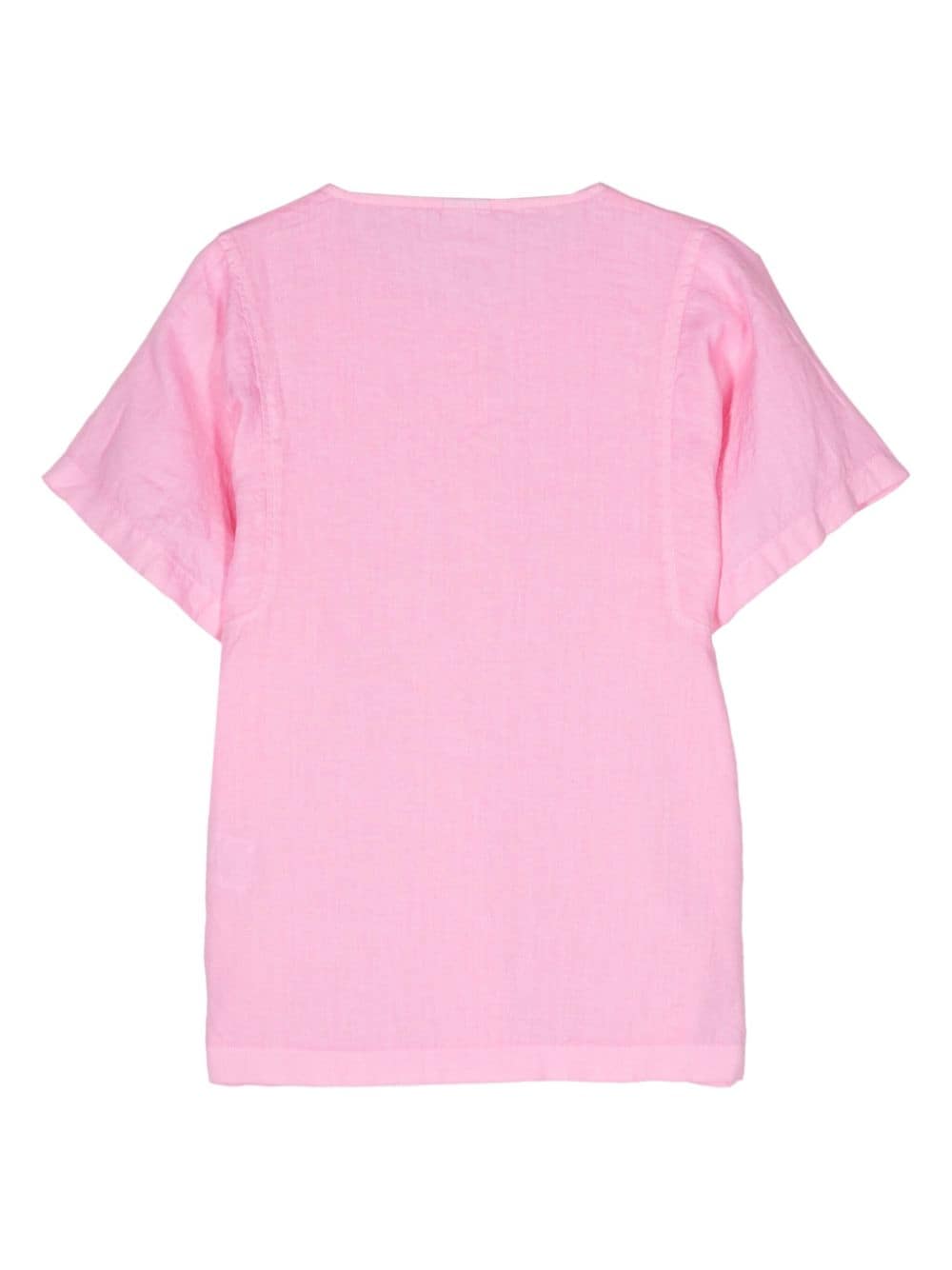 ASPESI short-sleeves linen blouse - Roze