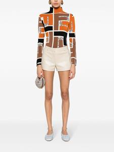 FENDI Blouse met logo-jacquard - Oranje