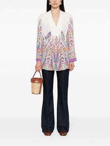 ETRO paisley V-neck crepe blouse - Wit