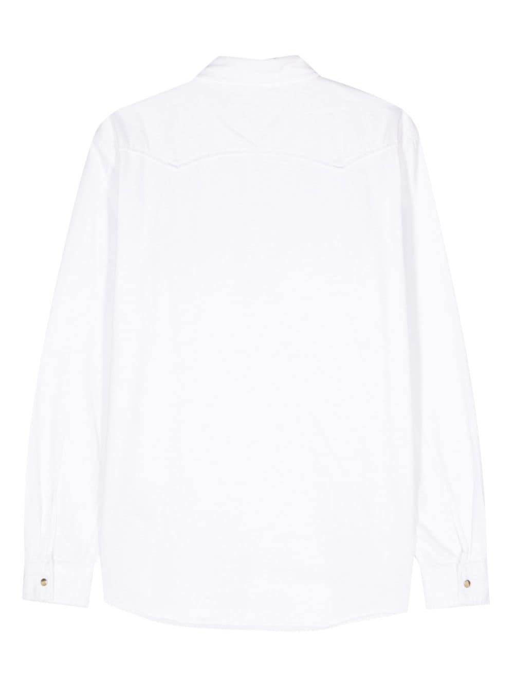 Closed western-style cotton shirt - Wit