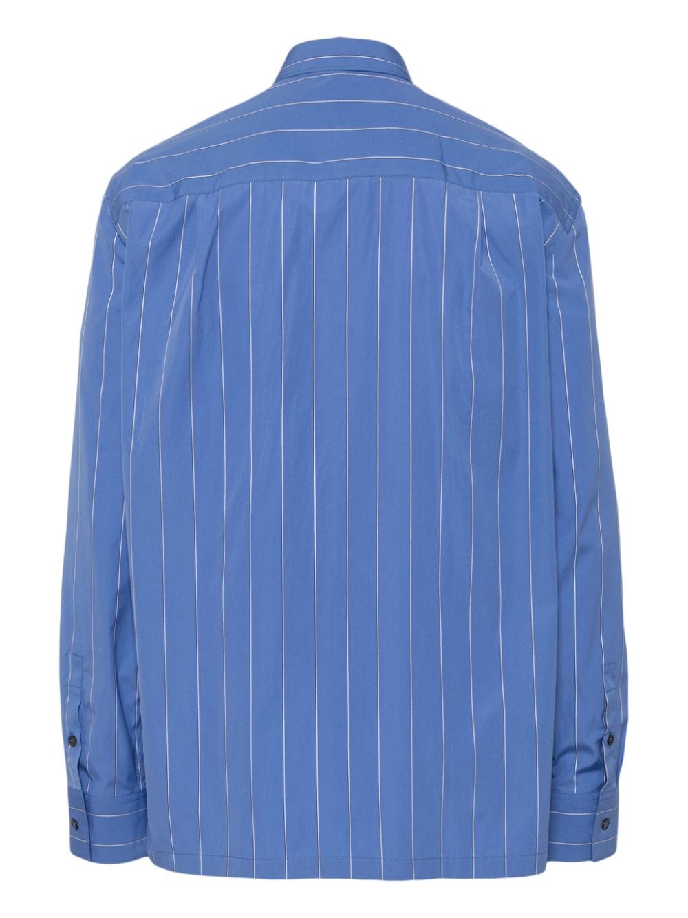 Paul Smith vetical-stripe print cotton shirt - Blauw