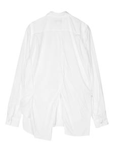 Comme des Garçons Homme Plus Asymmetrische popeline blouse - Wit