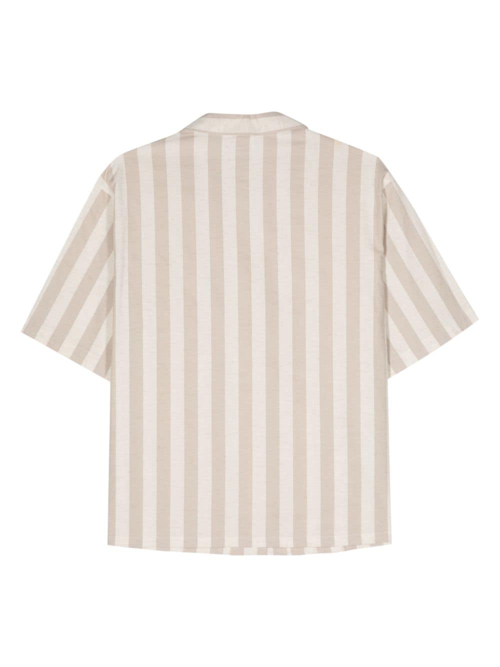 ASPESI striped slub-texture shirt - Beige