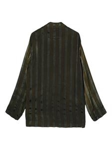 Uma Wang Theo striped shirt - Groen