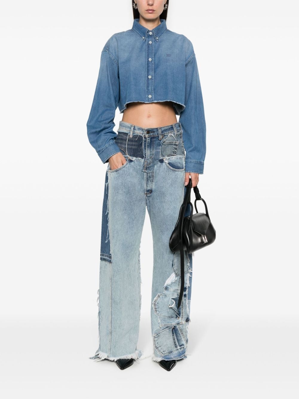 Givenchy Cropped spijkerblouse - Blauw