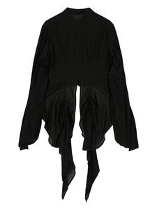 Yohji Yamamoto Asymmetrisch blouse - Zwart