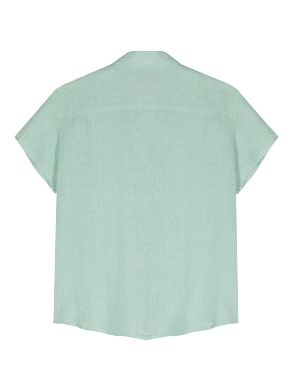 A.P.C. short-sleeves linen shirt - Groen