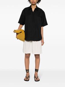 Loulou Studio canvas short-sleeves shirt - Zwart