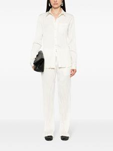 Helmut Lang crease-effect satin shirt - Beige