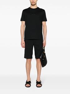 Emporio Armani logo-appliqué cotton T-shirt - Zwart