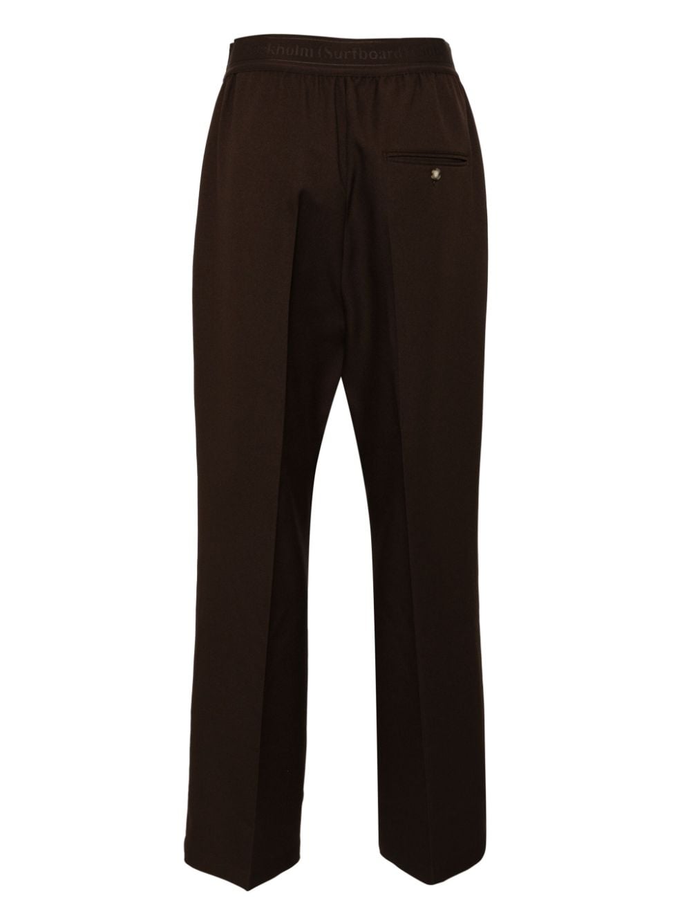 Stockholm Surfboard Club pressed-crease straight trousers - Bruin