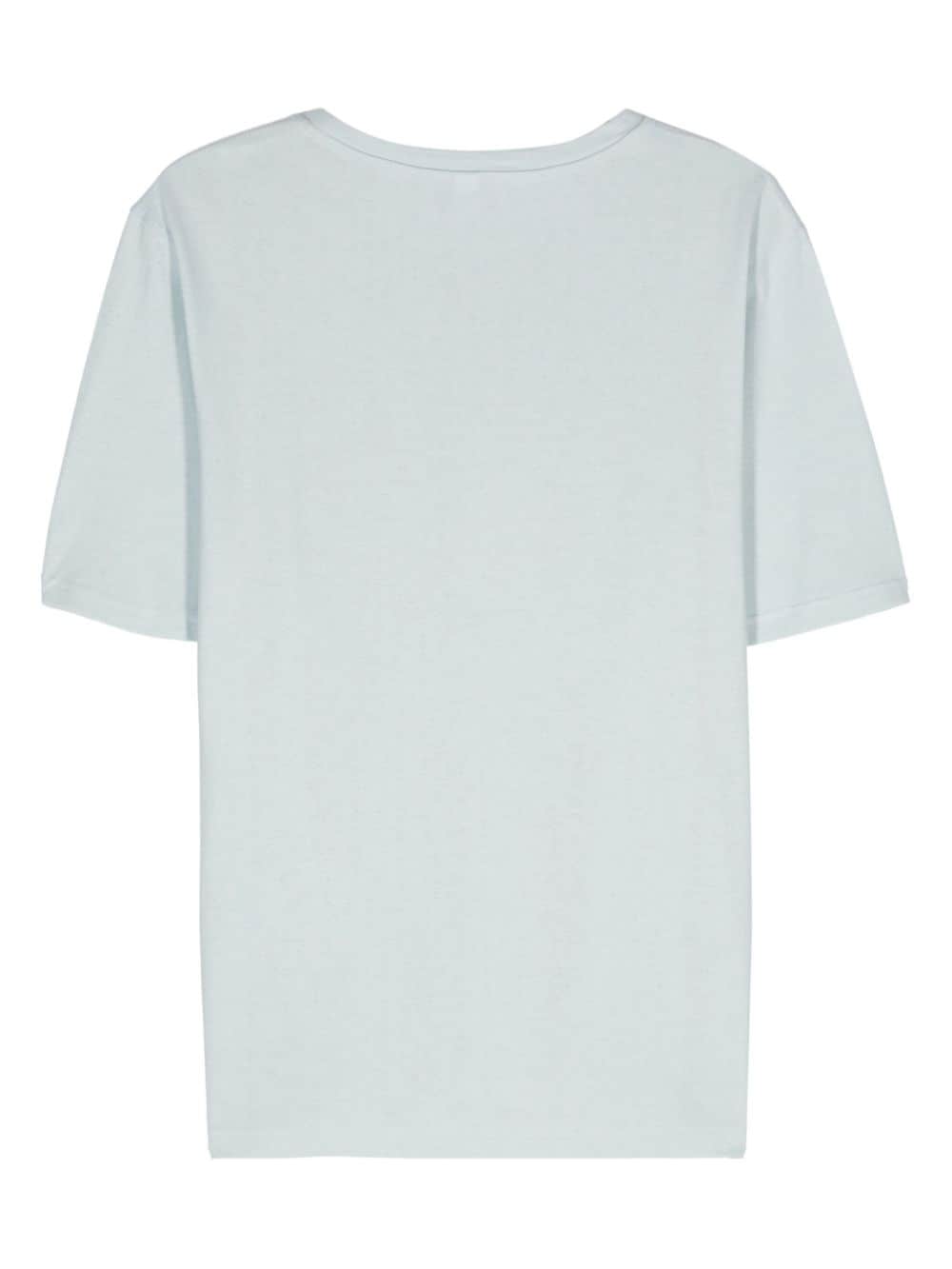 Lardini crew-neck cotton T-shirt - Blauw